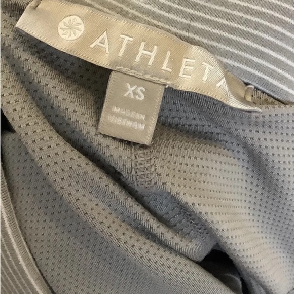 Athleta Sz XS Modern Metro Striped Skort Gray White Nylon Polyester A-Line - Picture 7 of 8